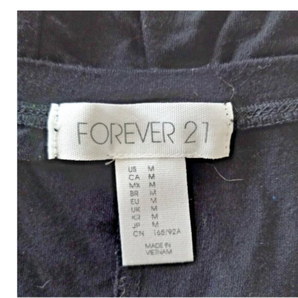 Forever 21 Juniors Black T-Shirt/Tank Dress Sleeveless Swing Sz M Casual - Picture 6 of 9